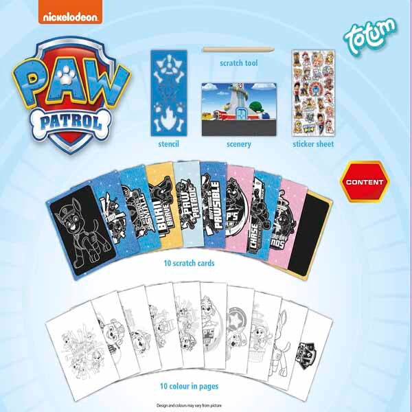 Totum Paw Patrol Scratch Book activity set, UK version