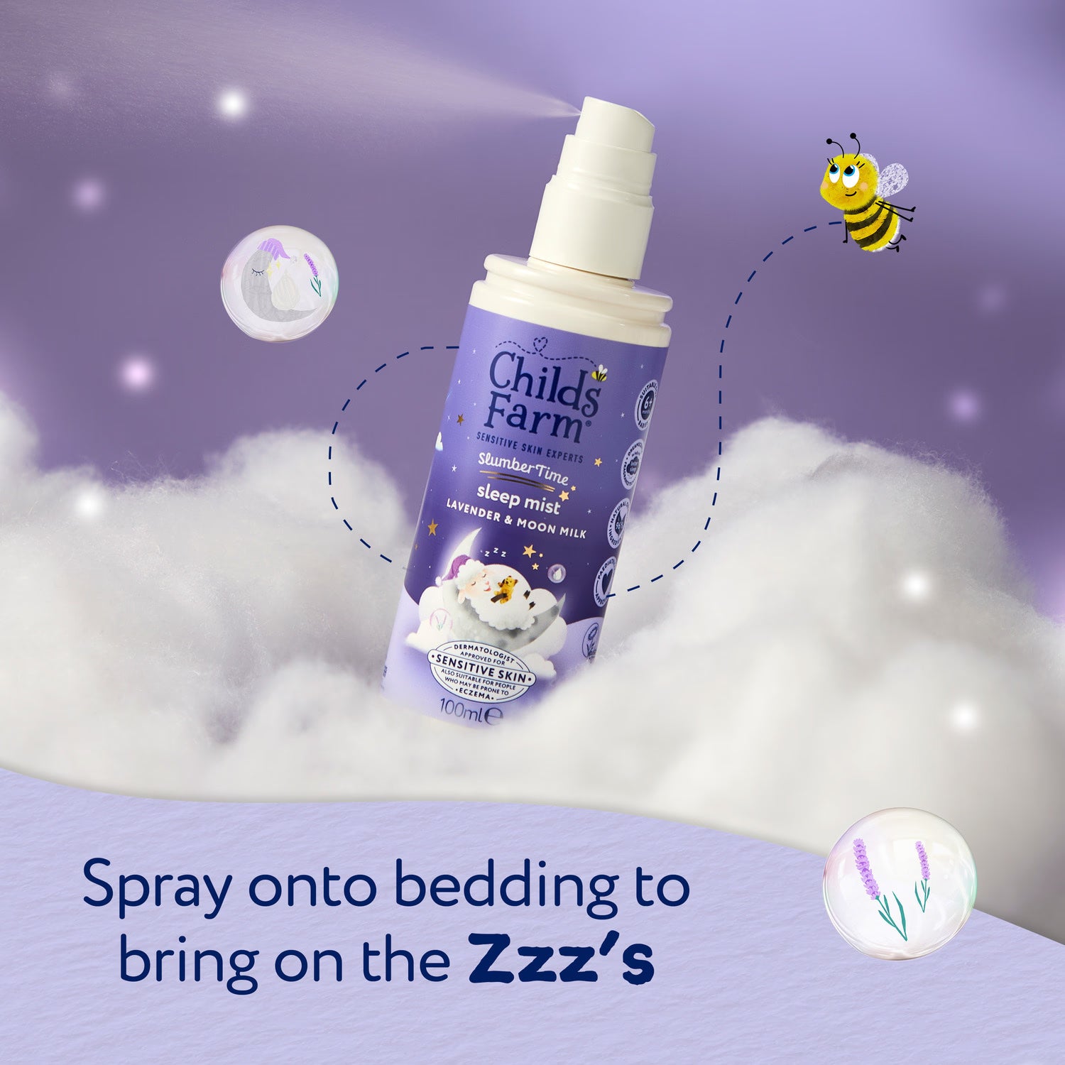 Childs Farm SlumberTime Sleep Mist Lavender Moon Milk 100ml - British product
