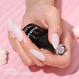 Bluesky Oxygen Mochi sheer white gel polish 10ml (British brand)