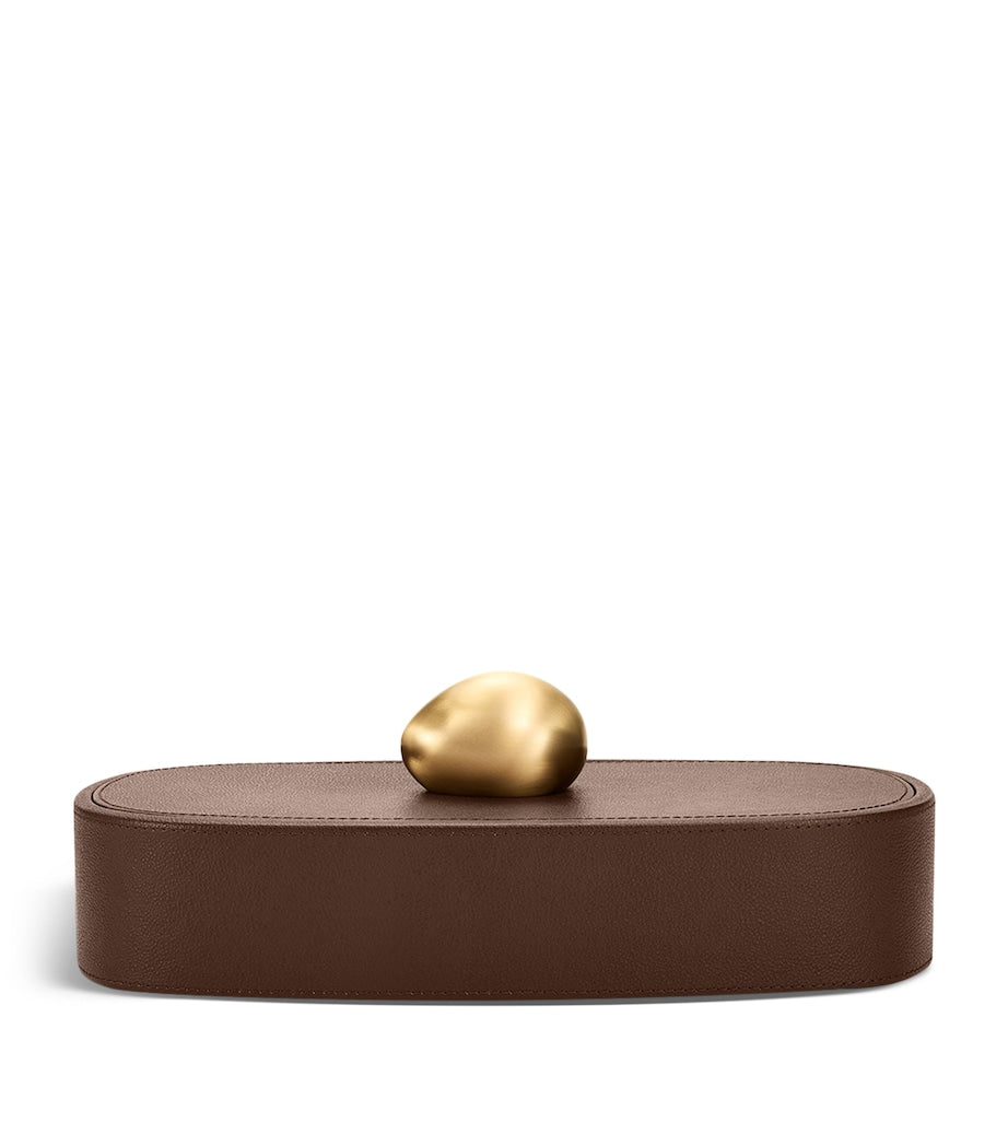Assouline pebble trinket box in leather imported from the UK