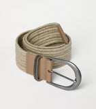 Brunello Cucinelli linen blend braided belt with monili beads - British product