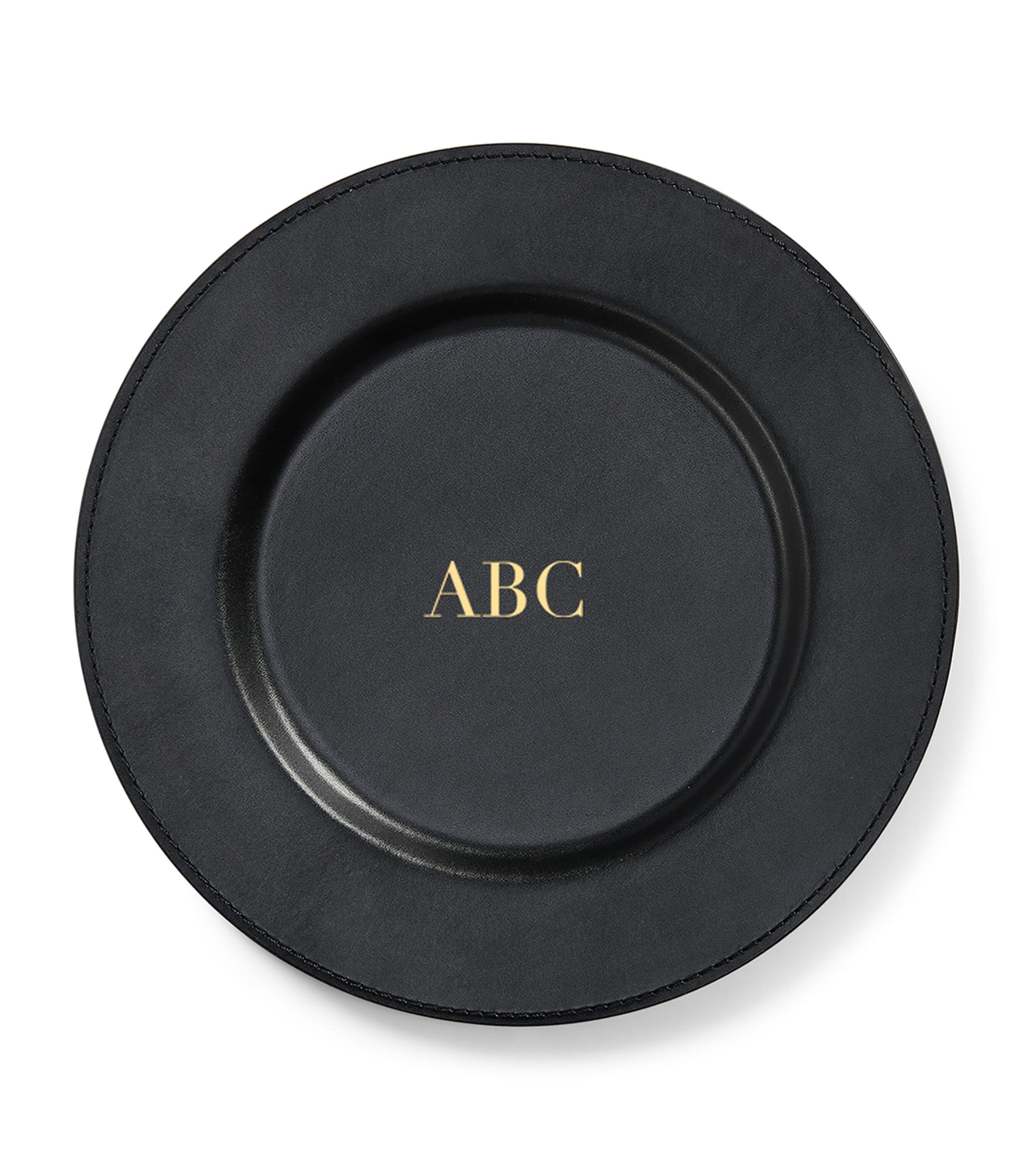 Ralph Lauren Leather Wyatt charger plate 34cm, imported from the UK