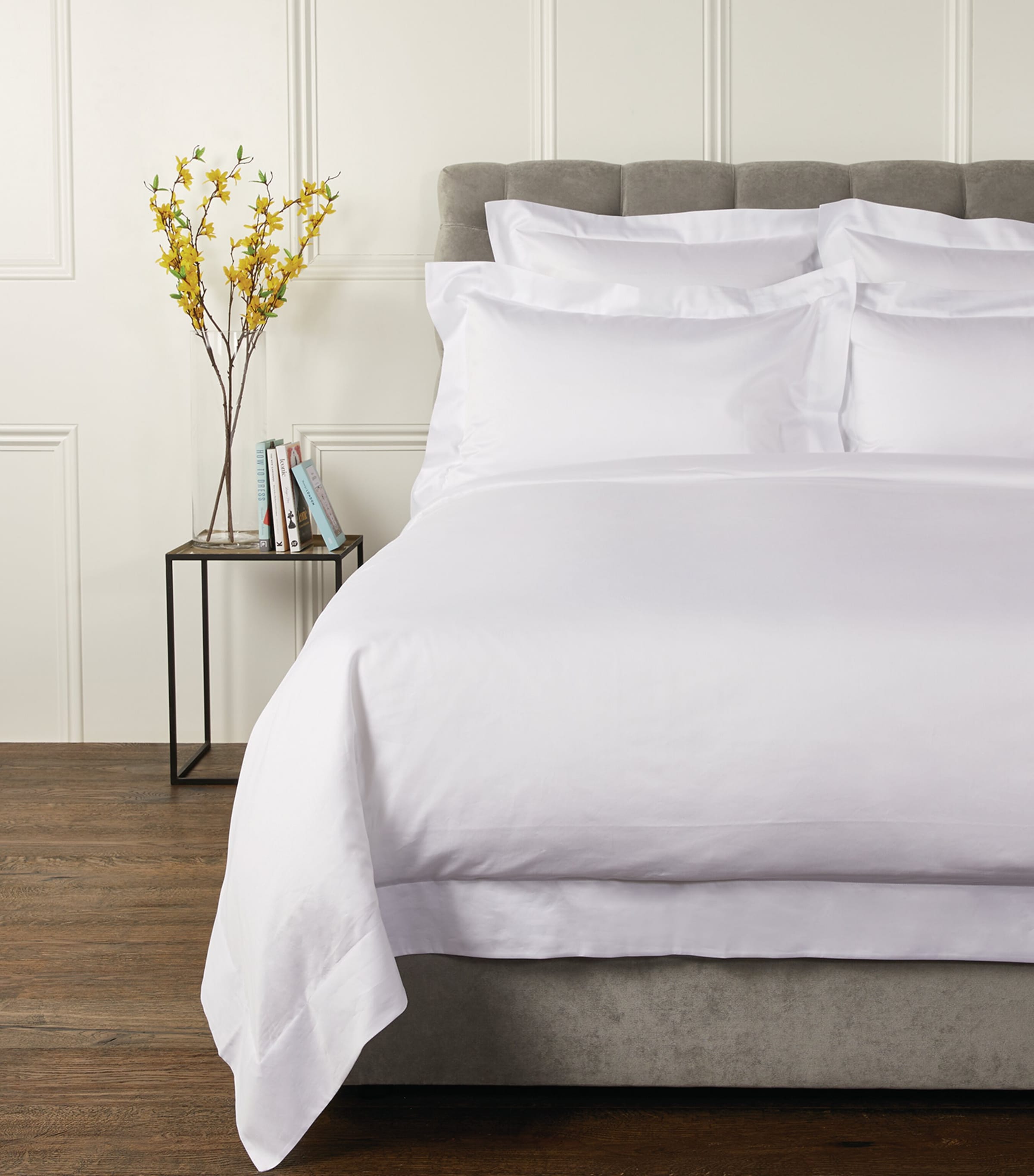 Celso de Lemos king fitted sheet in Egyptian Giza 45 cotton, 150cm x 200cm - British product