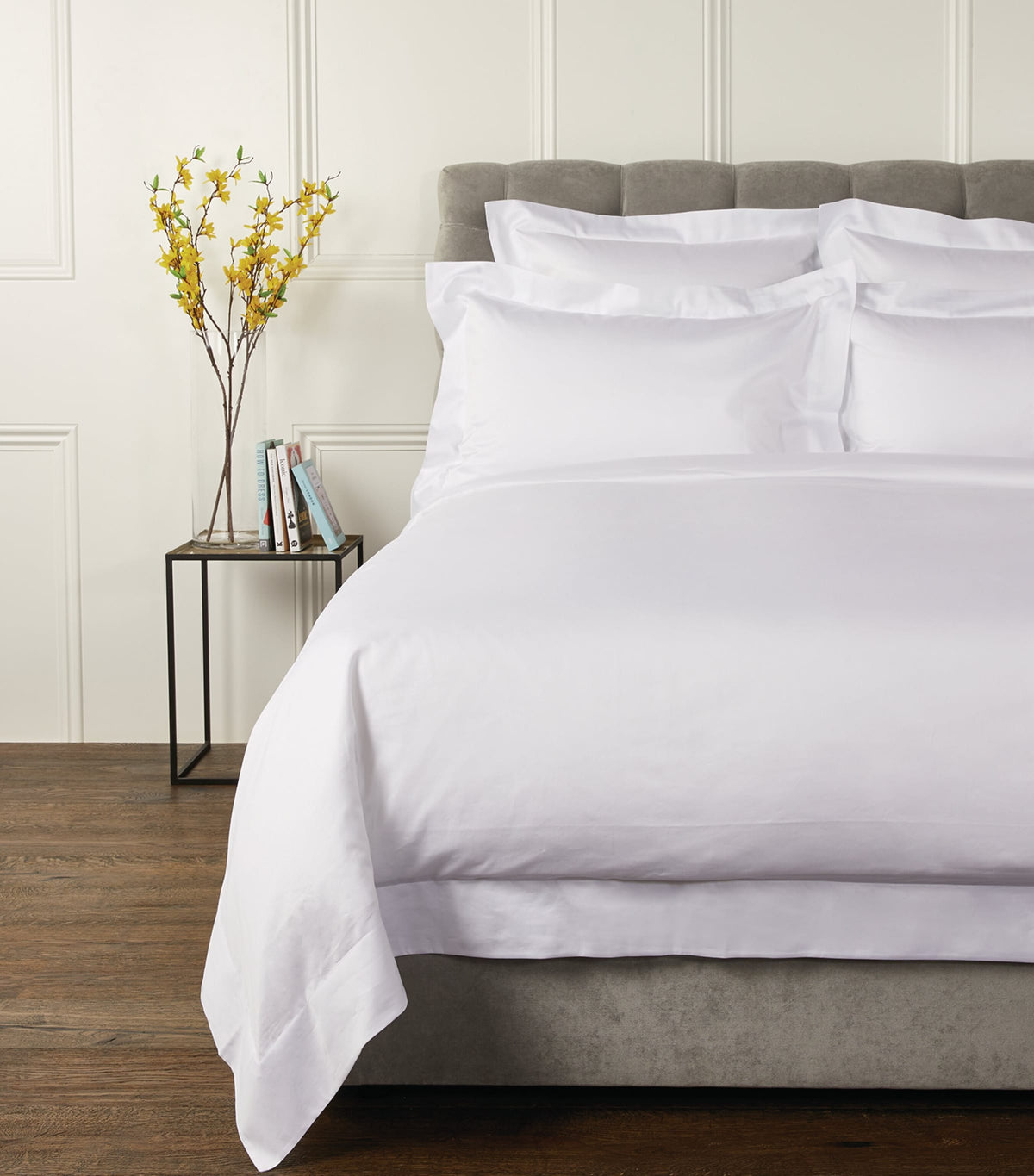 Celso de Lemos king fitted sheet in Egyptian Giza 45 cotton, 150cm x 200cm - British product