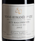 Sylvain Cathiard 2003 vintage Pinot Noir red wine 75cl bottle (British brand)