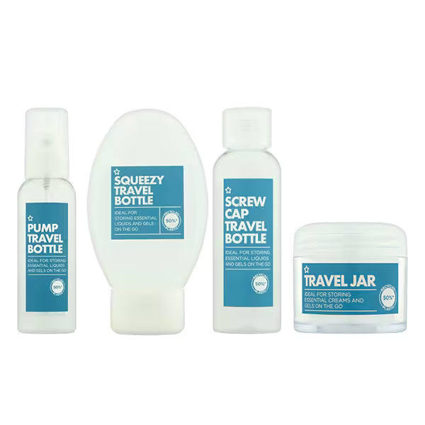 Superdrug travel set bundle 100ml bottle and 60ml jar (British brand)