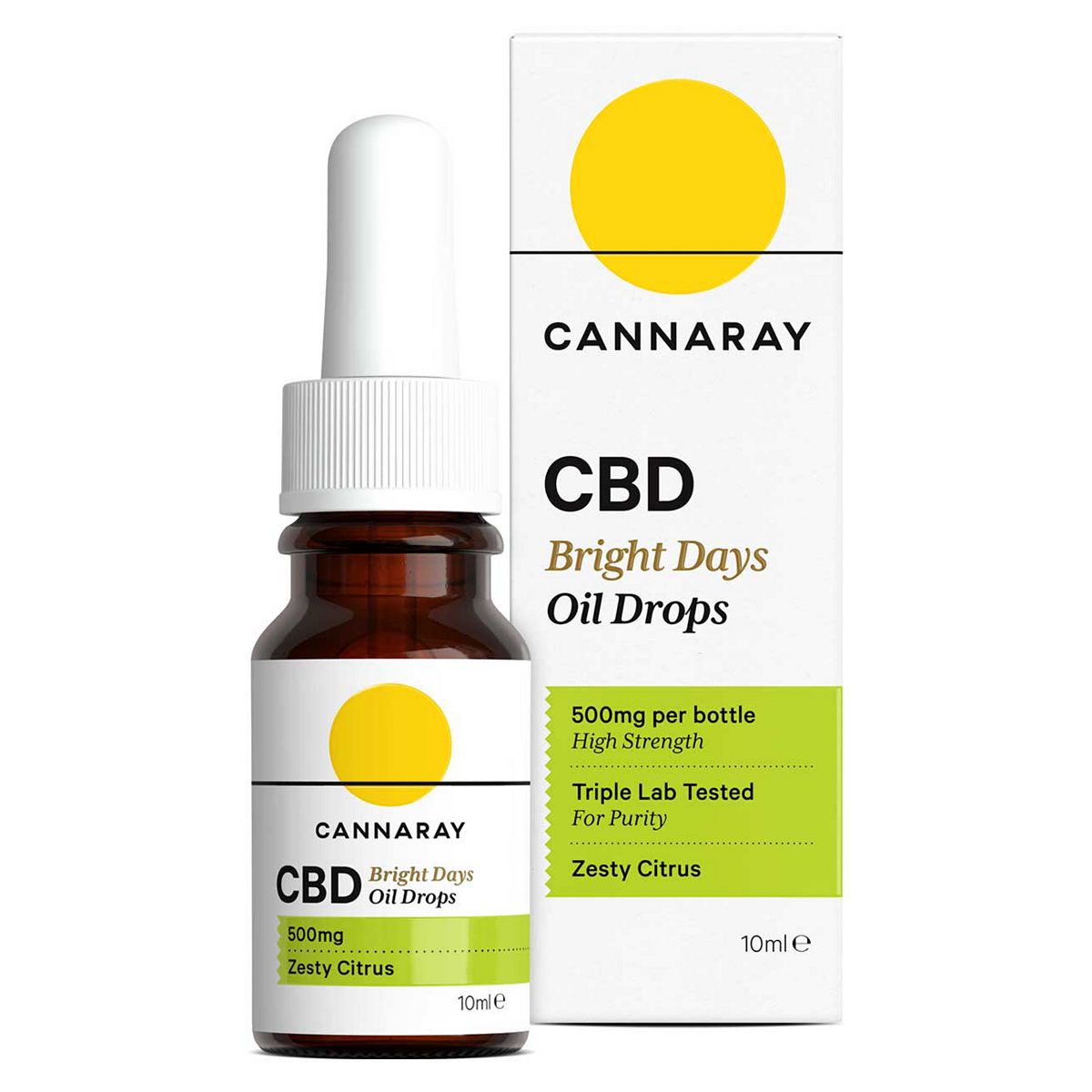 Cannaray Bright Days CBD Oil Drops 500mg - 10ml GOODS Boots   