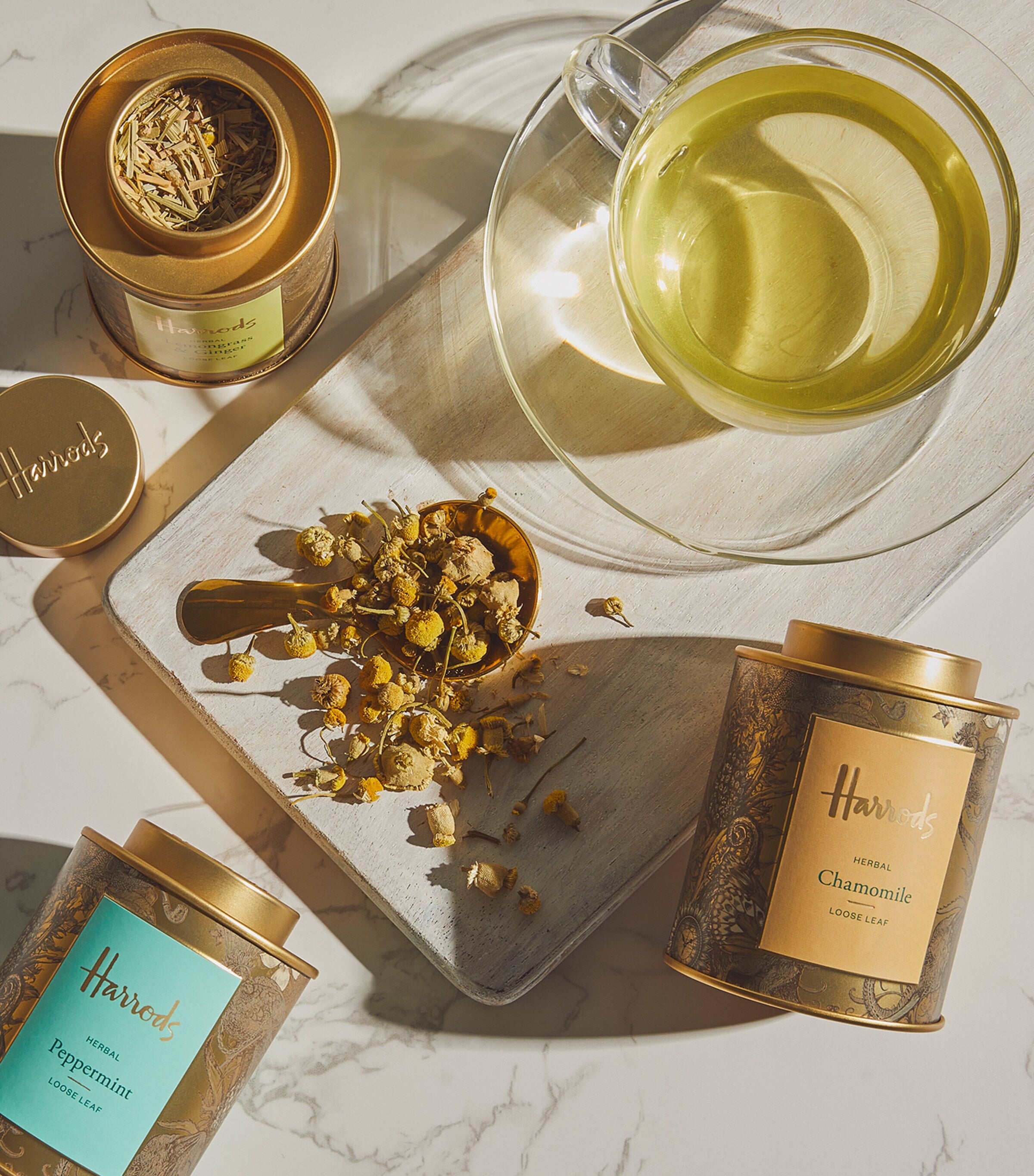 Harrods herbal loose leaf tea selection 95g - British product