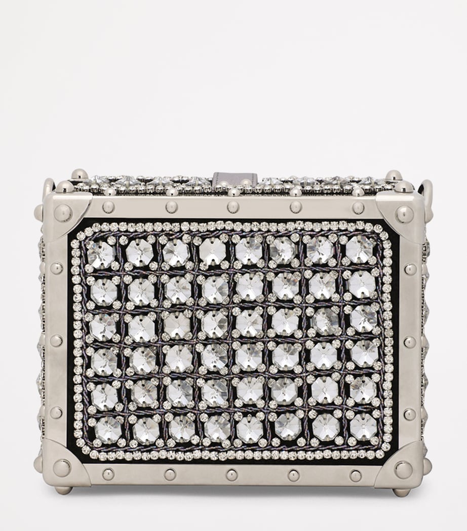 Dolce&Gabbana crystal-embellished shoulder bag, imported from the UK