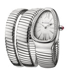 Bvlgari stainless steel Serpenti Tubogas diamond watch 35mm, imported from the UK