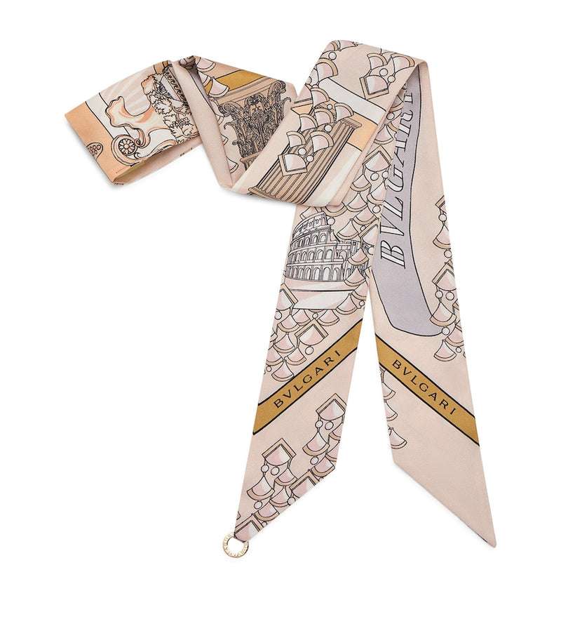 Bvlgari silk printed scarf 120cm x 5cm, UK version