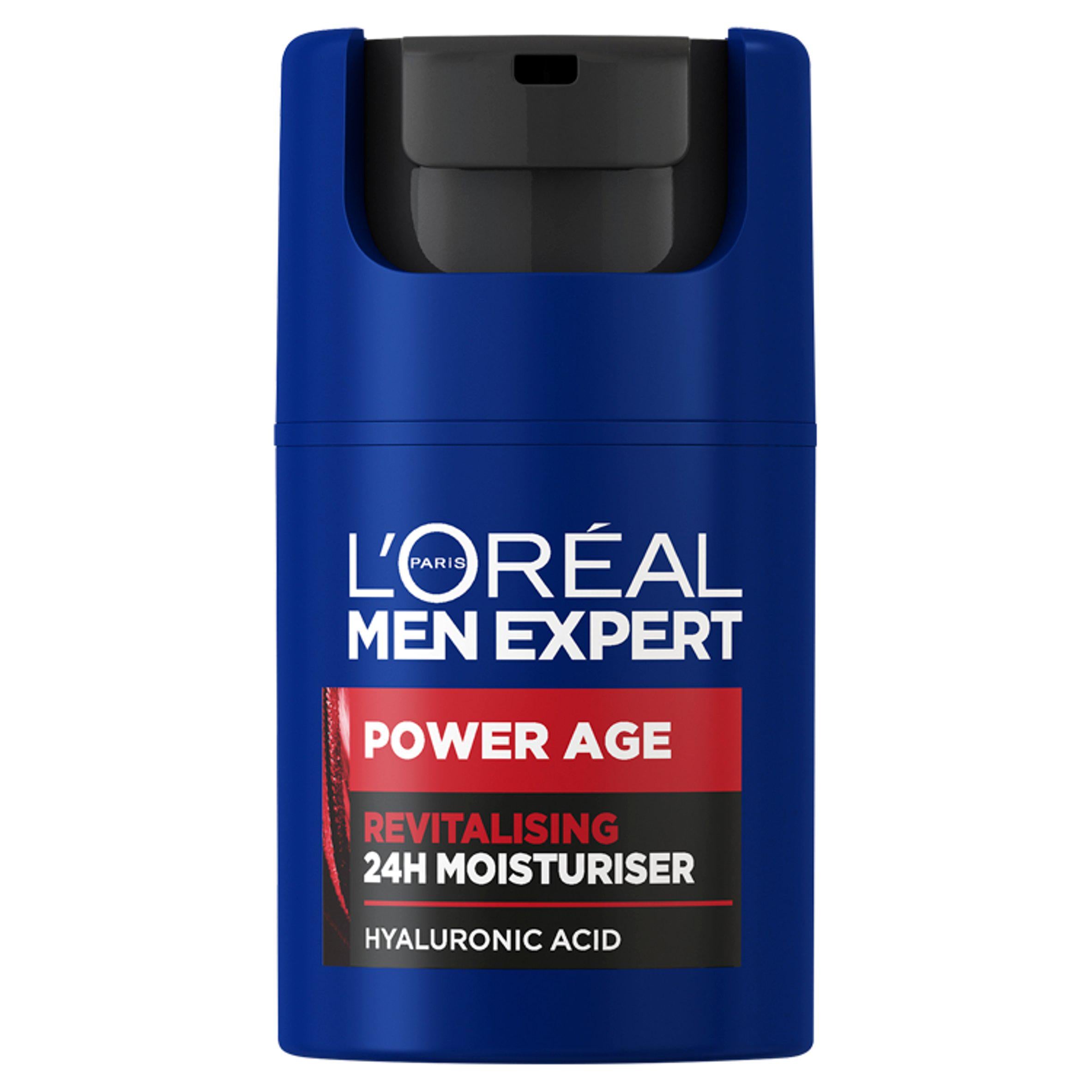 L'Oreal Men Expert Power Age Moisturiser with Hyaluronic Acid For Ageing Dry & Dull Skin 50ml GOODS Sainsburys   