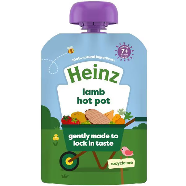 Heinz Lamb Hotpot savoury baby food pouch packet 130g, UK version