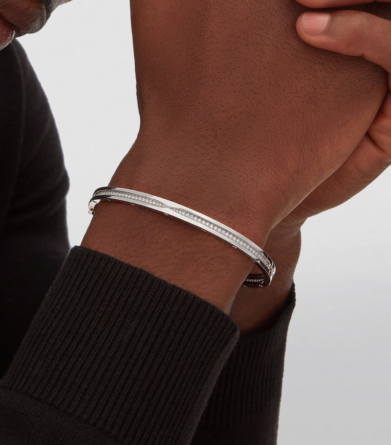 Bvlgari B.zero1 white gold pavé diamond bangle (British brand)