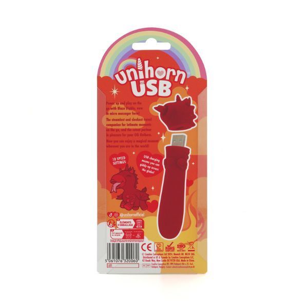 Unihorn USB bullet vibrator Blaze Diablo, imported from the UK