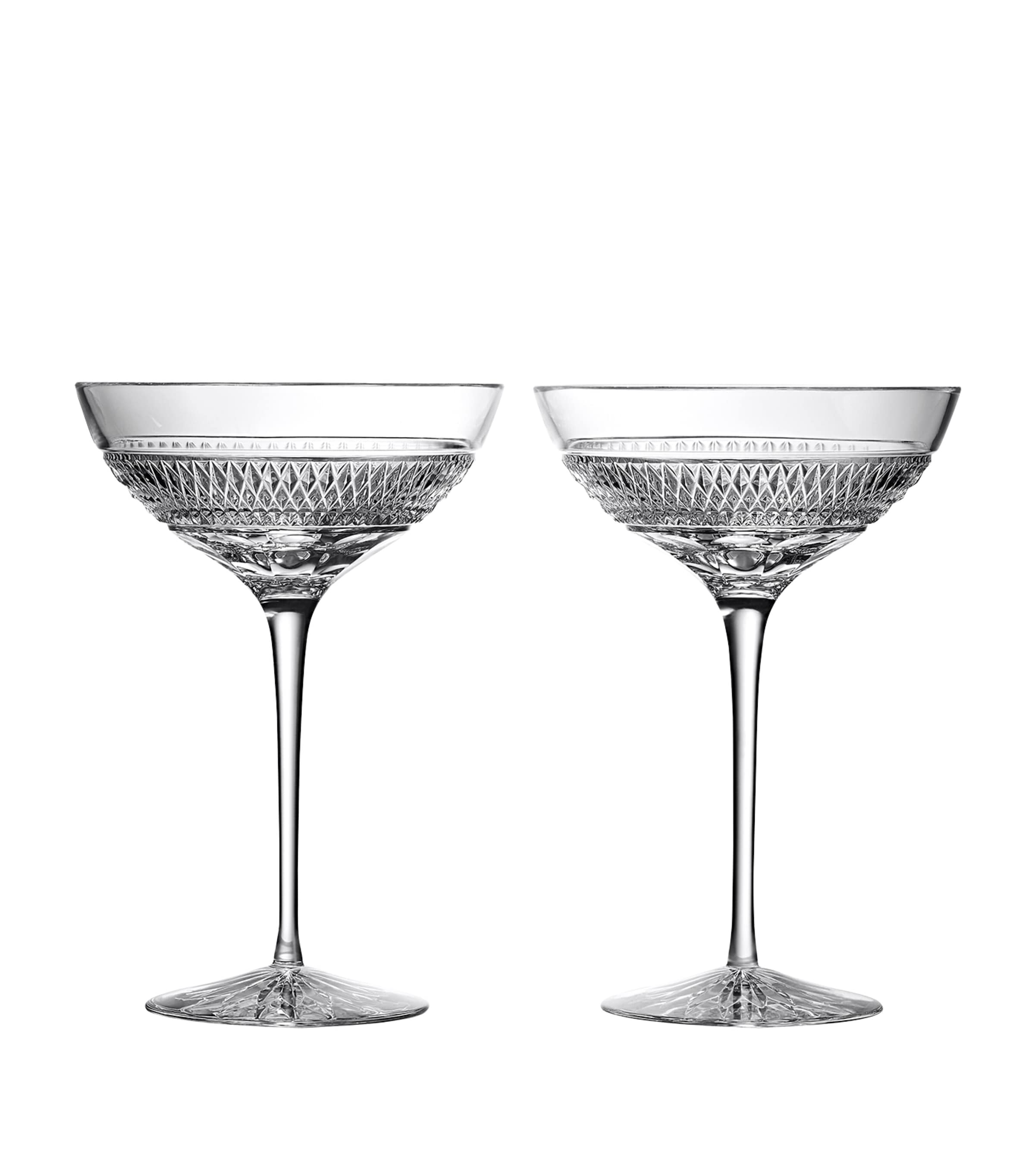 Waterford Copper Coast coupe glasses set of 2 (British brand)