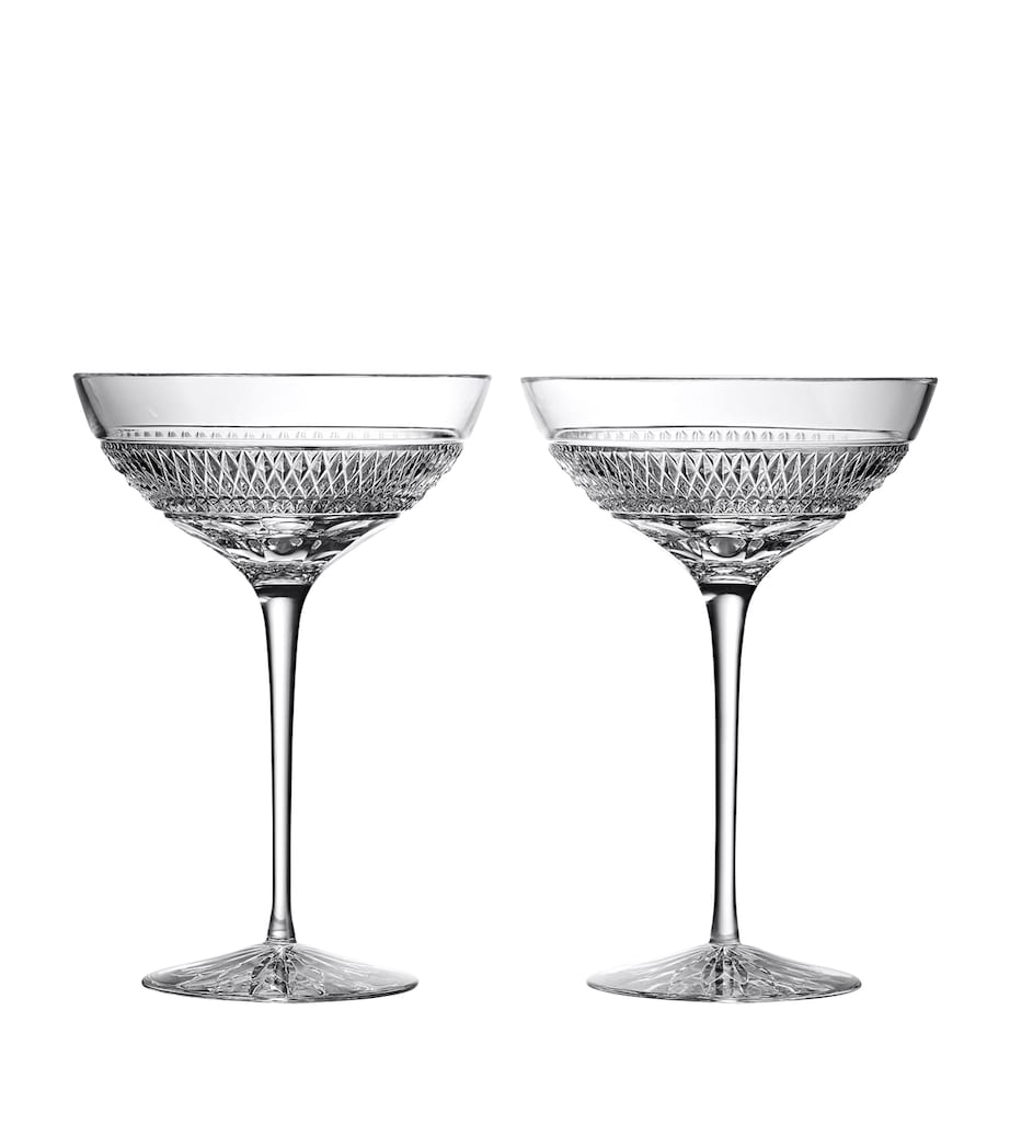 Waterford Copper Coast coupe glasses set of 2 (British brand)