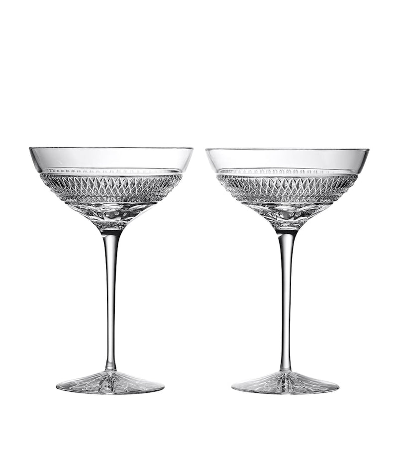 Waterford Copper Coast coupe glasses set of 2 (British brand)