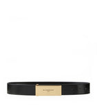 Givenchy calfskin logo-plaque belt, UK version