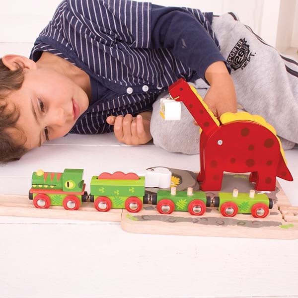 Bigjigs Rail Dinosaur Crane GOODS Superdrug   