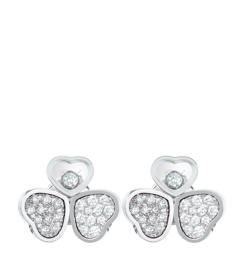 Chopard Happy Hearts white gold diamond earrings (British brand)