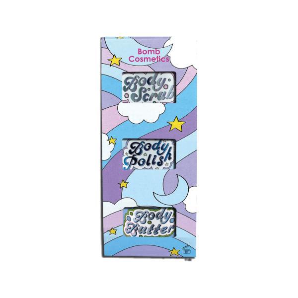 Bomb Cosmetics Beauty Slumber gift set with body scrub, polish, butter, UK version