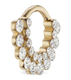 Maria Tash yellow gold invisible diamond Apsara hoop earring 6.5mm - British product