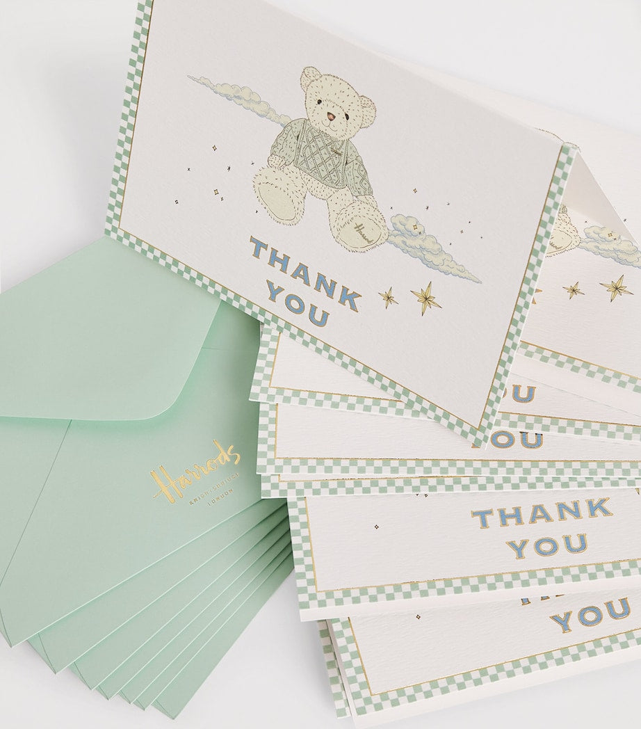 Harrods Bear thank you cards pack of 8, UK version