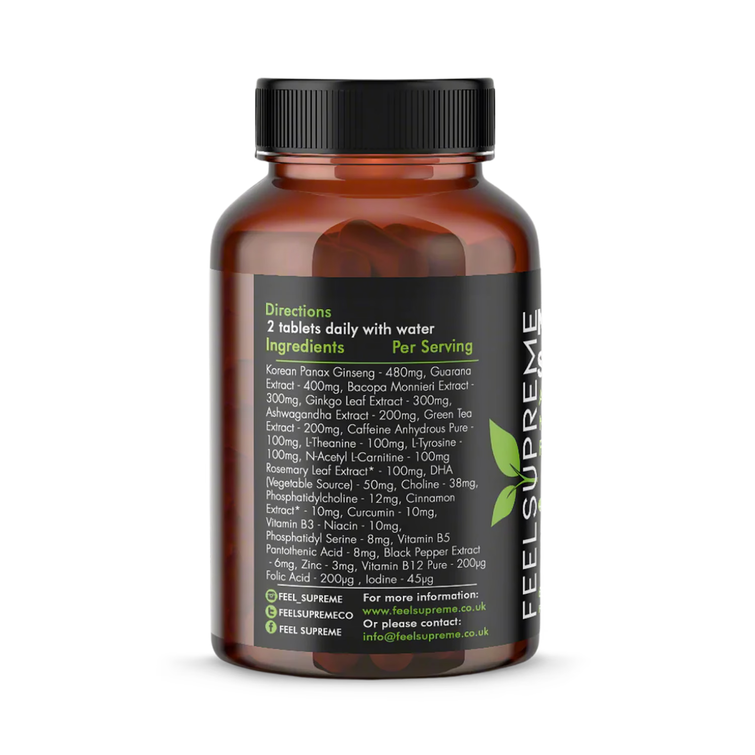 Feel Supreme Neuro Supreme nootropic formula 60 capsules - British product