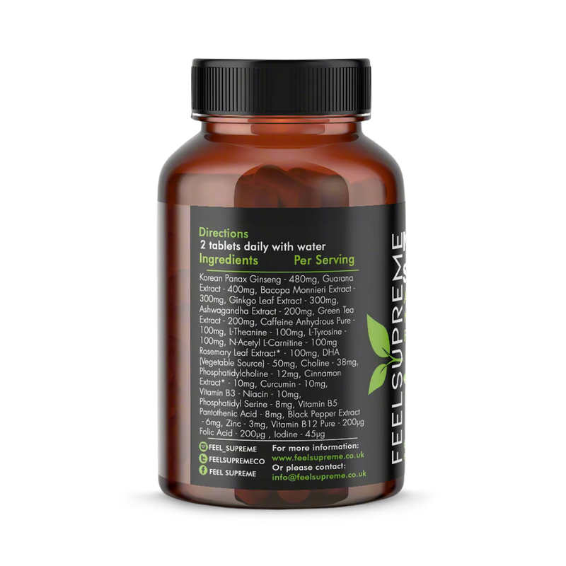 Feel Supreme Neuro Supreme nootropic formula 60 capsules - British product