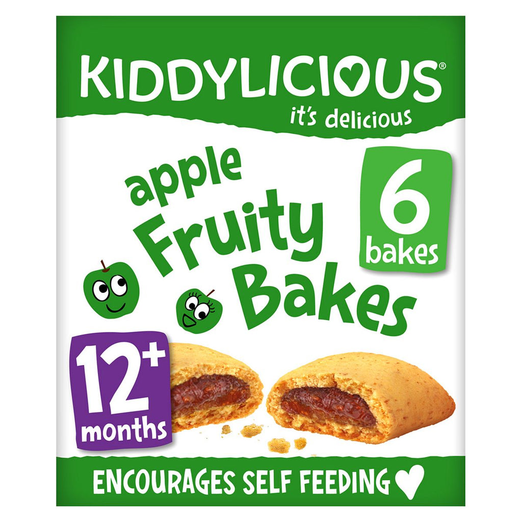 Kiddylicious Fruity Bakes, apple, infant snack, 12 months+, multipack, 6x22g