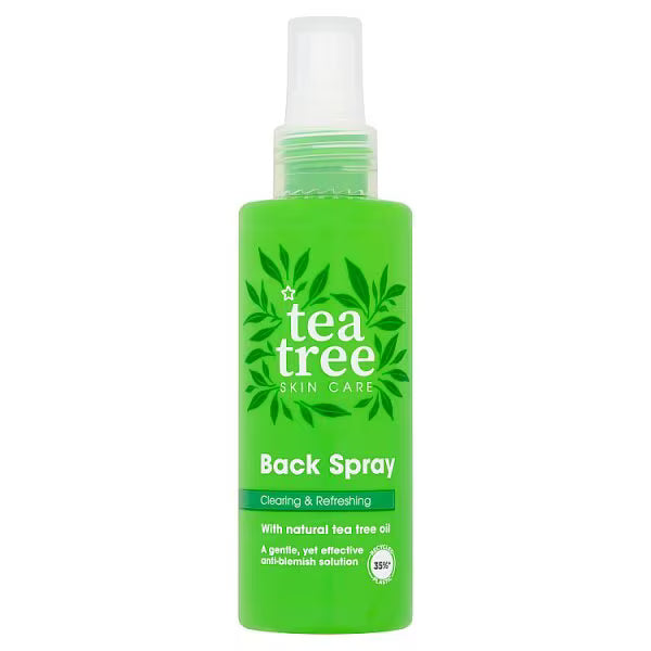 Tea Tree Body Spray 150ml bottle size option (British brand)