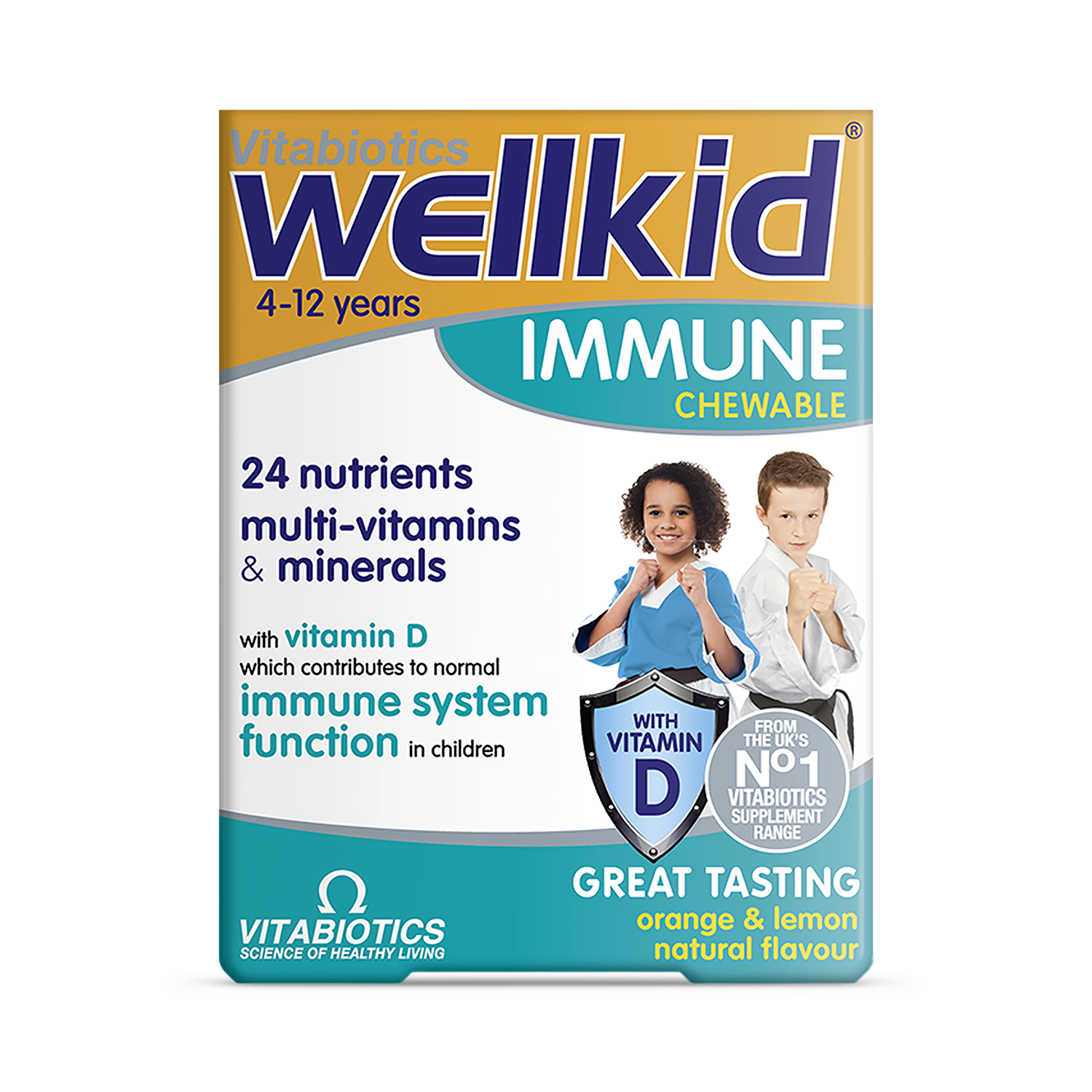Vitabiotics Wellkid Immune chewable multivitamins 30 count (British brand)