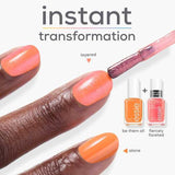 Essie Fiercely Faceted metallic orange vegan nail polish 15ml - British product