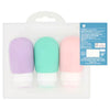 Superdrug squeezy travel bottle set plastic container (British brand)