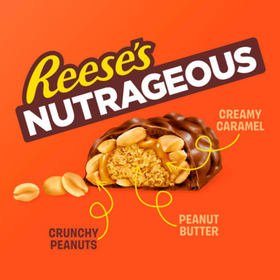 Reese's Nutrageous chocolate bar 47g, imported from the UK