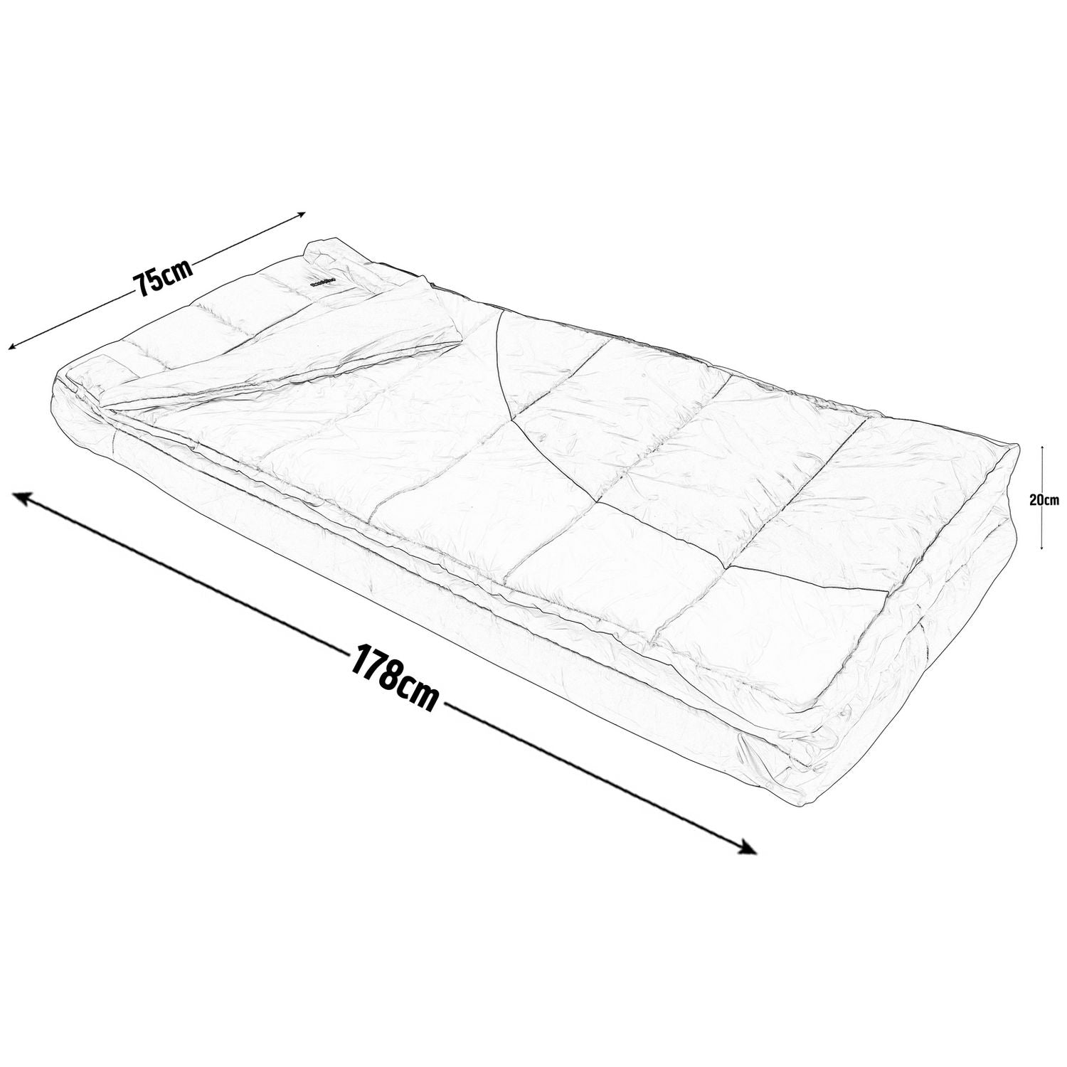 ReadyBed single size inflatable camping airbed, UK version