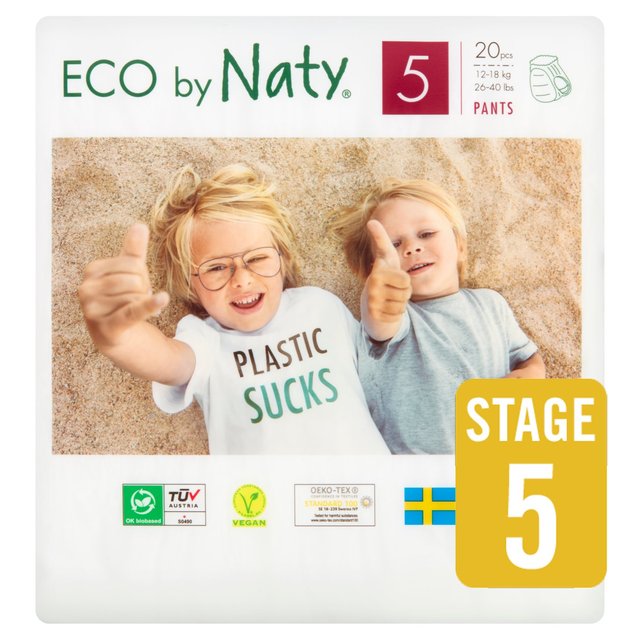 Eco by Naty Nappy Pants Size 5 (12-18kg)   20 per pack