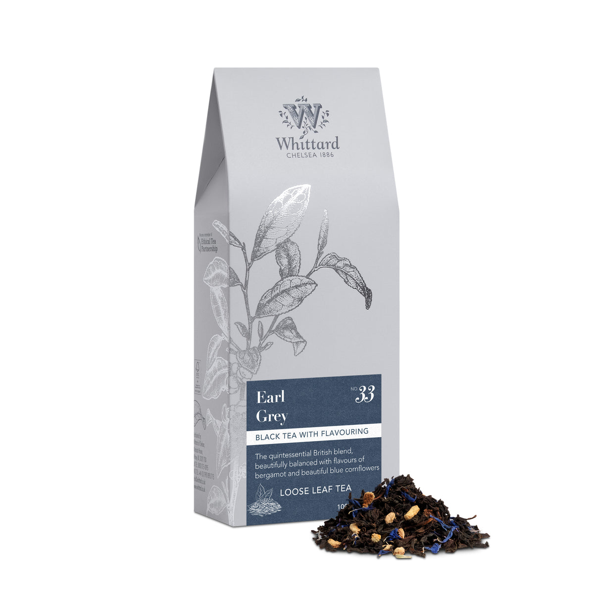 Whittard Earl Grey loose tea pouch 100g - British product