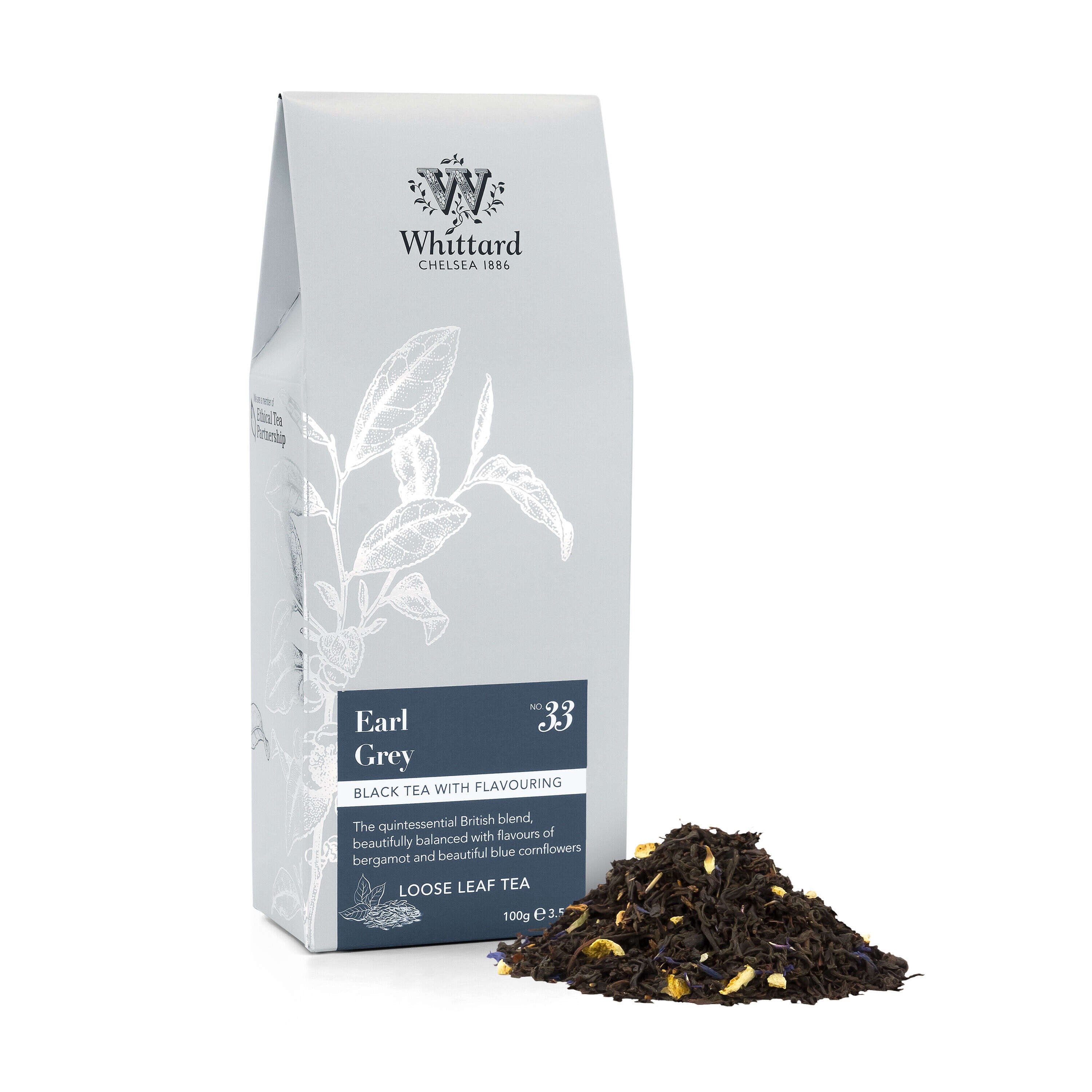Whittard Earl Grey loose tea pouch 100g - British product