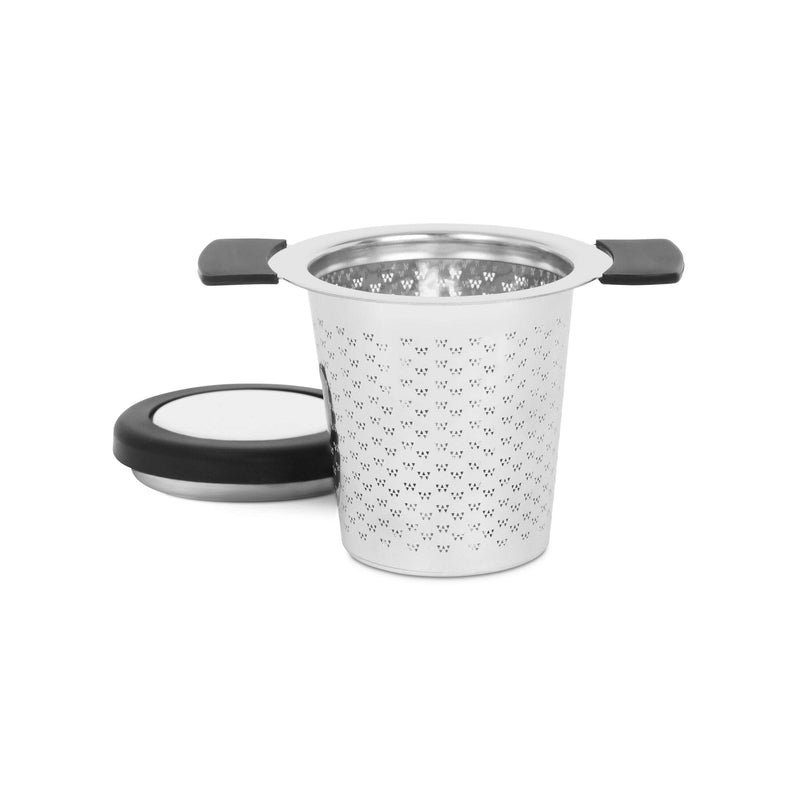 Mug infuser with stainless steel infuser and silicon lid (British brand)