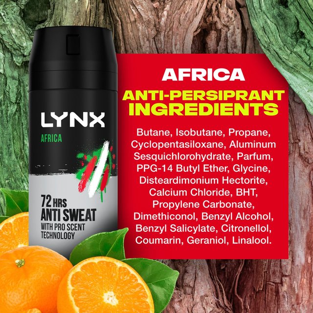 Lynx Dry Africa Spray Anti-Perspirant Deodorant   150ml GOODS M&S   