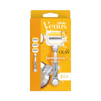 Holland & Barrett Gillette Venus Comfortglide Coconut plus Olay Women's Razor - 5 Blades- Buy online at McGrocer