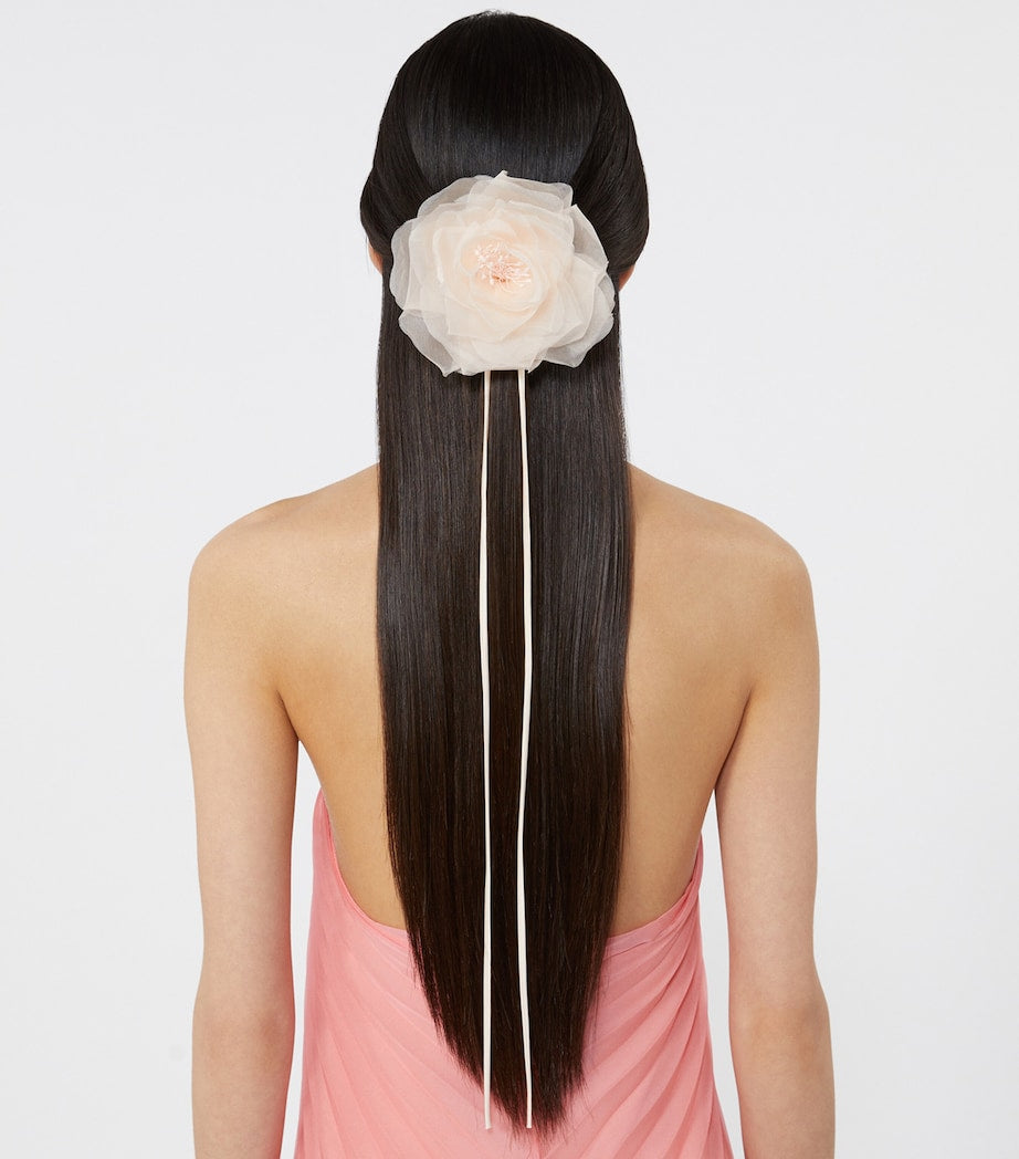 Max Mara silk flower hair clip, UK version