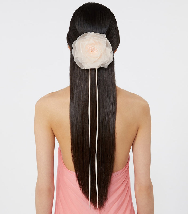 Max Mara silk flower hair clip, UK version