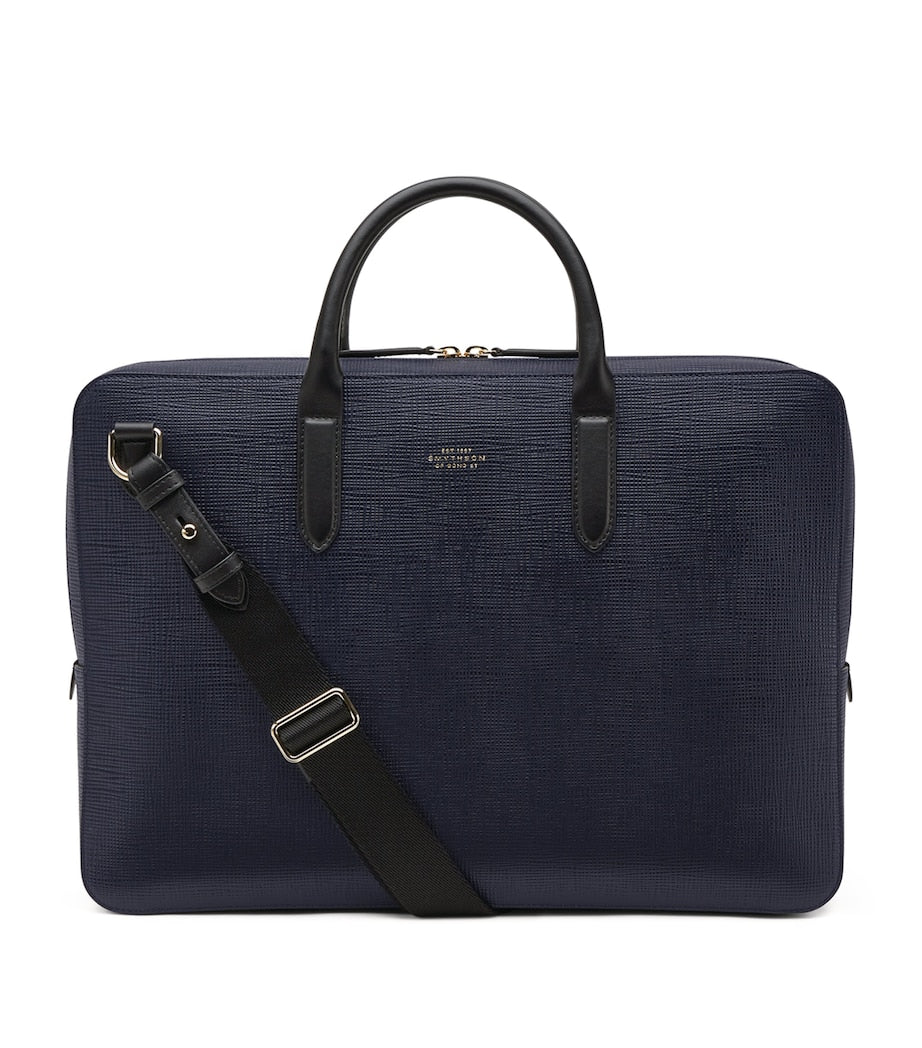 Smythson Leather Briefcase (British brand)
