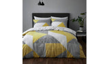 Catherine Lansfield Larsson Geo Ochre bedding set single (British brand)