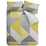 Catherine Lansfield Larsson Geo Ochre bedding set single (British brand)