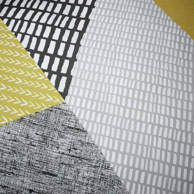 Catherine Lansfield Larsson Geo Ochre bedding set single (British brand)