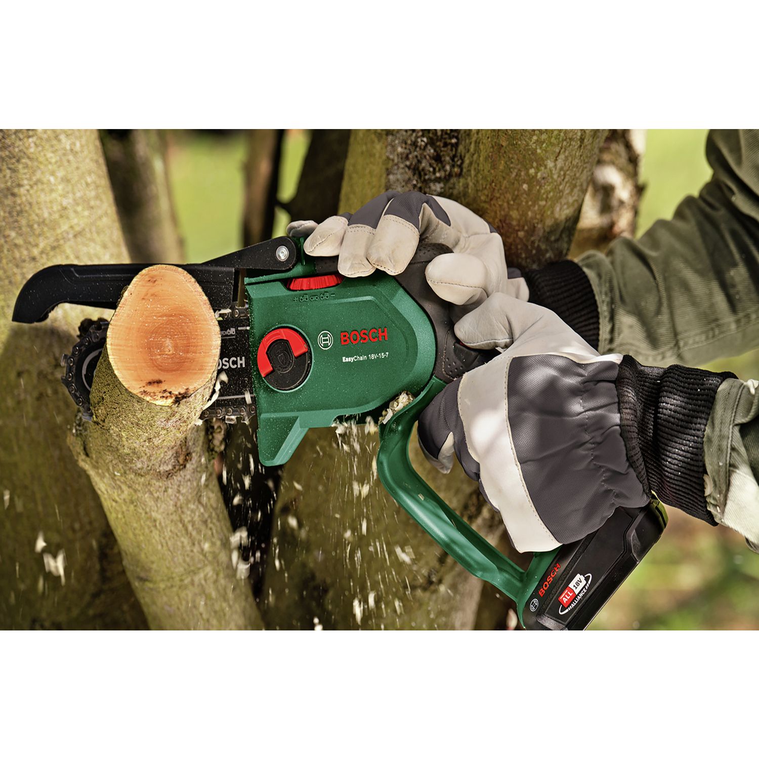 Bosch EasyChain cordless pruner saw 18V 13cm, imported from the UK